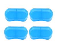 PHENOFICE 4 Pcs Portable Pill Organizer Travel Pocket Case with 2 Grids Plastic Medicine Storage Box for Daily Use and Convenient Medication Management