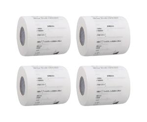 PHENOFICE 4 Rolls White Printed Toilet Paper with Chemical Physics Formula Design, Strong and Highly Absorbent Paper Tissue for Classroom and Restaurant Use, Multipack Toilet Tissue