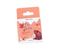 PHENOFICE 45Pcs Autumn Forest Style Washi Tape Stickers Decorative DIY Stickers Seamless Tape for Journaling Scrapbooks Cards School and Office Supplies