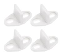 PHENOFICE 4pcs Barn Door Floor Guide Kit with White Pom Slot Anti-sway Base Guide for Sliding Barn Doors Suitable for Home and Office