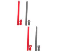 PHENOFICE 4pcs Cartoon Pen Sleeves Skid Silicone Pencil Covers Falling-resistant Skin-friendly Design for Red and Gray Colors Unique Protection for Stylus