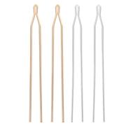 PHENOFICE 4pcs Copper Hairpins Hair Sticks for U Shaped Sturdy Hair Accessory with Retro Simple Shape Design Easy to Maintain and Embellish Decoration