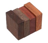 PHENOFICE 4pcs Exotic Wood Blanks for Ring Making and Small Projects, Natural Hardwood Craft Supplies with Unique Design for Custom Jewelry and Stylish Accessories