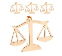 PHENOFICE 4pcs Golden Alloy Justice Scales Brooch Set for Legal Professionals with Robust Durability and Professionalism, for Formal Party Events and Student Graduation Lapel Pins