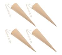 PHENOFICE 4pcs Ice Cream Jacquard Box Cone Ice Flower Box for Wedding Bouquet DIY Floral Arrangement Cone