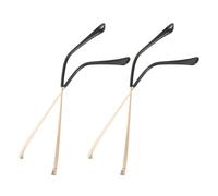 PHENOFICE 4pcs Metal Eyeglass Replacement Arms with Double Tooth Design, Excellent Resistance to Deformation, Modern Look, Suitable for Eyewear and Spectacles, for Business and Casual