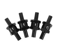 PHENOFICE 4pcs One Way Inline Check Valve Pipeline Check Valve Aluminium Alloy 3/8 Black Engine Protection Efficient Fuel Transfer for Liquid Transfer Applications