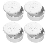 PHENOFICE 4pcs Outdoor Security Camera Junction Box Dome Holder Cable Management Box Wire Cover Flush Mount for Wall Ceiling Use