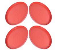 PHENOFICE 4pcs Plastic Chicken Feed Tray for Ducklings and Chicks, Reusable round Poultry Food Dispenser with Convenient Feeding Design, for Feeding Poultry on Farms