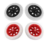 PHENOFICE 4pcs Plastic Hub Wheels for Folding Shopping Cart Replacement Kit, Smooth Rolling and Spacesaving Cart Accessories, for Outdoor Daily Shopping Trips