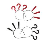 PHENOFICE 4pcs Question Mark Headband Punctuation Hair Band Novelty Non-slip Halloween Party Hair Accessories for Photo Booth Props