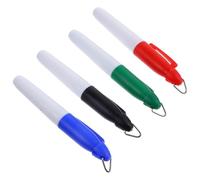 PHENOFICE 4pcs Reusable Golf Ball Marker Alignment Tool with Triangular Clip, Multi-color Ball Liner Pens for On-course Precision Marking and Putting Accuracy