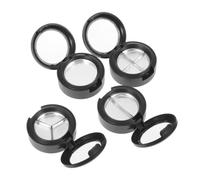 PHENOFICE 4pcs round Window Empty Eye Shadow Box Makeup Organizer Container for Nude Eyeshadow Palette Pretty Storage Boxes for Professional Makeup