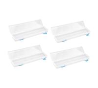 PHENOFICE 4pcs Transparent Watercolor Brush Pen Storage Boxes Art Supplies Organizer with Compartments for Drawing Pencils Calligraphy Pens and Crayons Compact and Lightweight Cases for