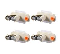 PHENOFICE 4pcs Wall Mounted Mop Hanger and Broom Holder Storage Hooks Organizer Abs Material for Home and Staircase, Beige Mop Broom Storage Rack for Efficient Cleaning Supplies Management