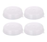 PHENOFICE 4pcs White Food Covers Bowl Lids for Food Preservation Microwave Splatter Covers Keeps Warm and Fresh Suitable for Kitchen and Dining Use