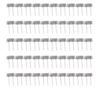 PHENOFICE 50 Pcs Quartz Crystal Resonator 16mhz Hc-49s Passive Oscillator for Computers, Silver Quartz Material with Clock Signal Generation and Timing Circuitry