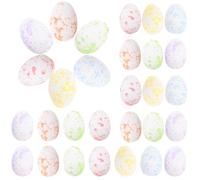 PHENOFICE 50Pcs Mini Foam Easter Eggs Party Bag Stuffers Small Decorative Simulation Eggs for DIY Crafts Easter Holiday Decor Bulk Festival Ornaments