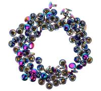 PHENOFICE 50pcs Rainbow Double Cap Rivets for Handbag Repairs Metal Purse Rivets DIY Crafting Studs for Leather Bags and Purses 9x8mm Colorful Kit for Leathercraft Projects