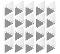 PHENOFICE 50pcs Silver Acrylic Triangle Flat Back Rhinestones for Bags and Clothing with Vivid Appearance, for Repair and DIY Decoration
