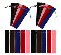 PHENOFICE 50pcs Velvet Single Pen Case Drawstring Pencil Pouch Sleeve Holder for Protecting Pens and Pencils Organizing Writing Tools Suitable for Office and School Bag Use