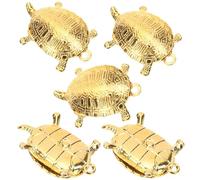 PHENOFICE 5pcs Golden Alloy Turtle Charms for Key Chain and Backpack, Retro Antique Styling, for Jewelry Making and Art Craft Projects, Sturdy Shape Retention Accessories