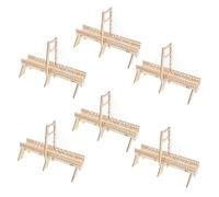 PHENOFICE 6 Sets Handmade Cable-stayed Bridge Model: DIY Stem Project Kit For Science Learning - Fine Motor Skills Development Wood 3d Puzzle Bridge