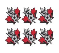 PHENOFICE 6pcs 2026 Commemorative Soccer Pins Set Featuring Canada Flag Alloy Lapel Brooches, Sl ootball Backpack Pins Souvenir Gift for Soccer Fans and Game Day