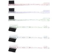 PHENOFICE 6pcs Multi-ended Eyebrow Brush Comb Set with Double and Triple Heads for Smoothing and Brushing Hair, Abs and Nylon Material, for Makeup Use and Daily Life