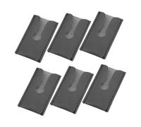 PHENOFICE 6pcs PU Leather Protective Head Cover Travel Case for Double Edge Butterfly Heads Compact Lightweight Pouch for Men S Grooming Accessories Stylish Storage