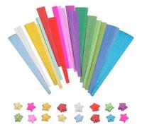 PHENOFICE 720 Sheets Glitter Origami Paper Star Strips for DIY Crafts Challenging Traditional Folding Paper for Adults and Sharing Creations