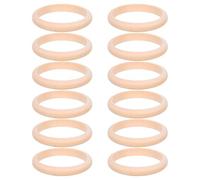 PHENOFICE Bracelet for Design and Group Crafting Sessions 12pcs Beige Wooden with Smooth Finish for Wood Bracelet Connectors, Bulk Craft Supply