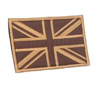 PHENOFICE British Flag Embroidered Patches Sew-on Fabric Appliqué for Clothing Brown Military Style Badge Patch for Jackets Hats Bags DIY Sewing and Clothes Repair