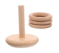 PHENOFICE Building Blocks Stacking Rings Beech Wood Educational Ring Stacker for Ages 0- for Learning Outdoor Family Games