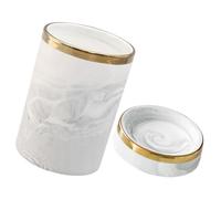 PHENOFICE Ceramic Kitchen Tool Holder Marble Pattern Cutlery Storage Bucket for Utensils and Chopsticks Large Tableware Organizer for Countertop Vintage Style Household Utensil Caddy