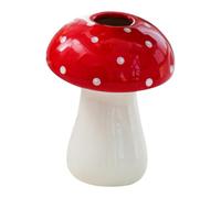 PHENOFICE Ceramic Mushroom Vase Red Small Table Flower Pot Home Vase Modern Dried Flower Holder Desktop Decoration