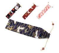 PHENOFICE Cloth Bags Pouch Set with Drawstring Closure Japanese Style 4pcs Vintage Folding Hand Fan Easy to Store and Carry for Hand Fan Suitable for Everyday Use