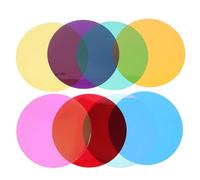 PHENOFICE Colour Correction Gel Light Filter Sheets 8Pcs 10Cm Pet Plastic Films for Photo Studio and Self-Adhesive Downlight Lighting