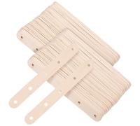 PHENOFICE Craft Wood Sticks Jumbo Ice Pop Sticks 100Pcs with Holes for DIY Baking and Party Decoration