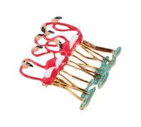 PHENOFICE Creative Flamingos Shaped Brooch Pin for Women, Pink Alloy Clothes Accessory, Easy to Clip Fashion Breastpin for Weddings and Ceremonies, Adorable Party Corsage