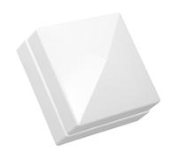 PHENOFICE Deck Post Caps ABS 2Pcs White Tower-Style 5-Inch for Dock and Fence Posts, Indoor Outdoor Use