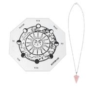 PHENOFICE Divination Board Unique Desktop Table Decoration with Carved Pattern Acrylic and Crystal Pendant Compact Size Design with Comfortable Touch for Kitchen Room or Social Party
