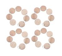 PHENOFICE DIY Wooden Calendar 50pcs Round Slices with Iron Loops Birthday Hanging Plaque Reminder for Special Days