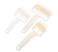 PHENOFICE Dough Roller with Spikes Easy to Clean and Baking Efficiency 3pcs Handheld Pastry Dough Blistering Remover Baking Tool Set for Home Use Suitable for Beginners