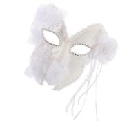 PHENOFICE Elegant White Venetian Mardi Gras Lace Mask for Men and Women with Comfortable Touch and Intricate Details, for Christmas, Masquerade Balls, and Carnival Celebrations