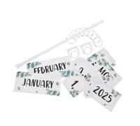 PHENOFICE Flip Calendar for Classroom Wall Calendar with Metal Rod Easy Installation Teaching Dates and Days Bulletin Board Decor for Kindergarten School Supplies