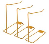 PHENOFICE Gel Polish Sample Stick Holder Metal Display Rack 3Pcs Goldtone Nail Color Chart Shelf Suitable for Manicure Training and Salon Use