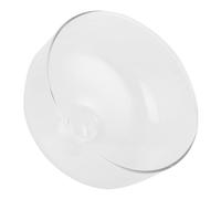 PHENOFICE Glass Cake Dome Cover 18Cm Diameter Dome with Smooth Handle for Bakery Goods Protection and Display