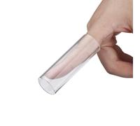 PHENOFICE Glass Guitar Slides 2pcs Smooth Gliding Surface and Sustain and Standard Size 5.1x2.2x2.2cm, White Bottleneck Slides for Guitar Lovers Professional Players