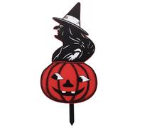 PHENOFICE Halloween Jack-O-Lantern Pumpkin Yard Stakes Decoration Witch Yard Signs for Outside Garden Lawn Patio Pathway Party